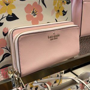 Kate Spade Staci Large Carryall Wristlet Chalk Pink